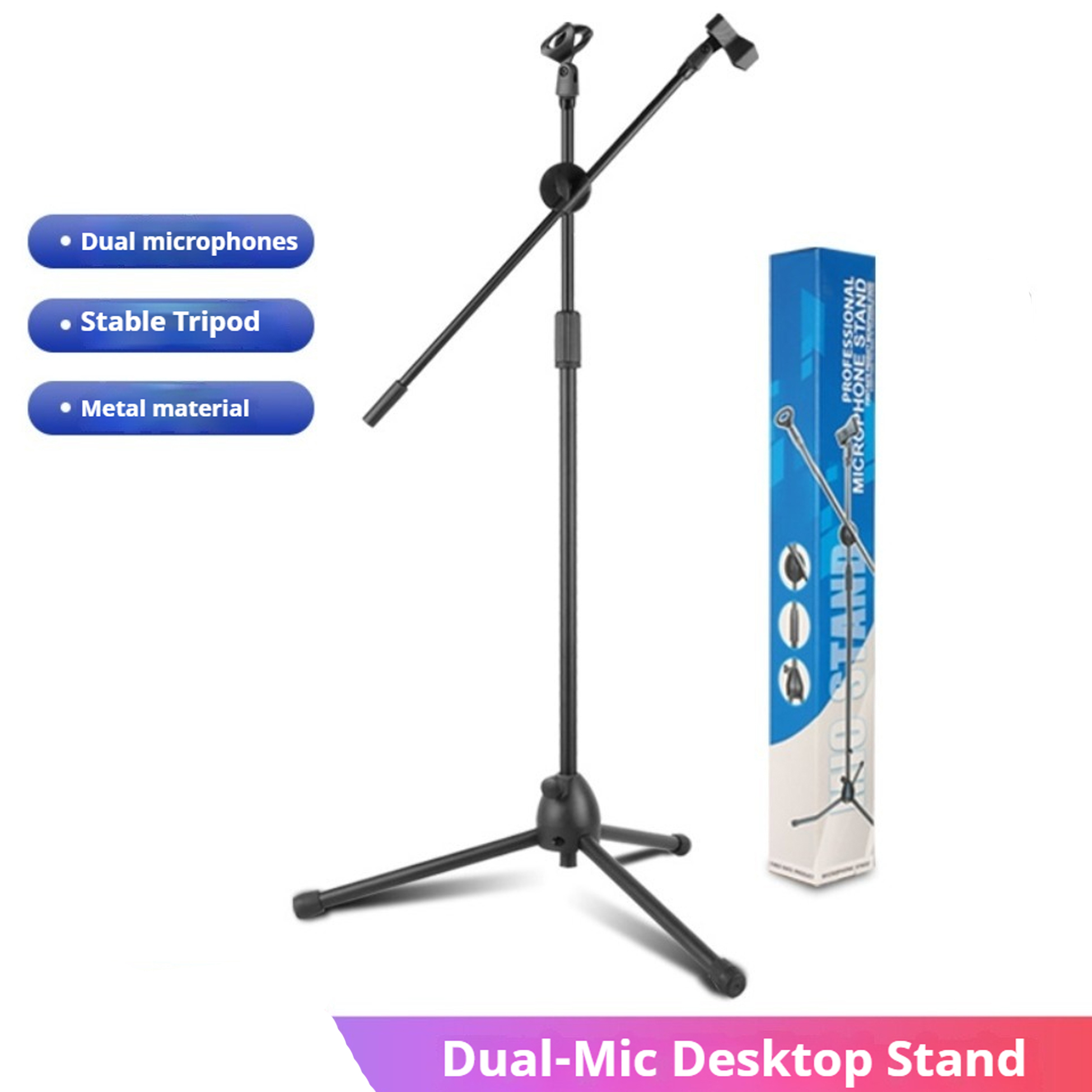 Shure Mic Sm58 - Performance Microphone Floor Stand with Dual