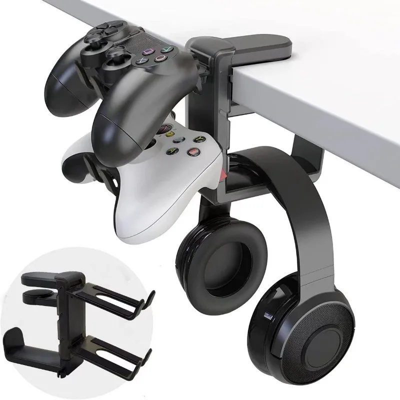 Headphone Stand Desk - 2In1 Gaming Headphone Stand 360 Rotating