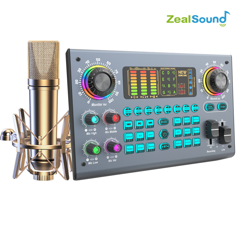 Shure Mic Sm58 - Zealsound Professional Podcast Live SoundCard Equipment