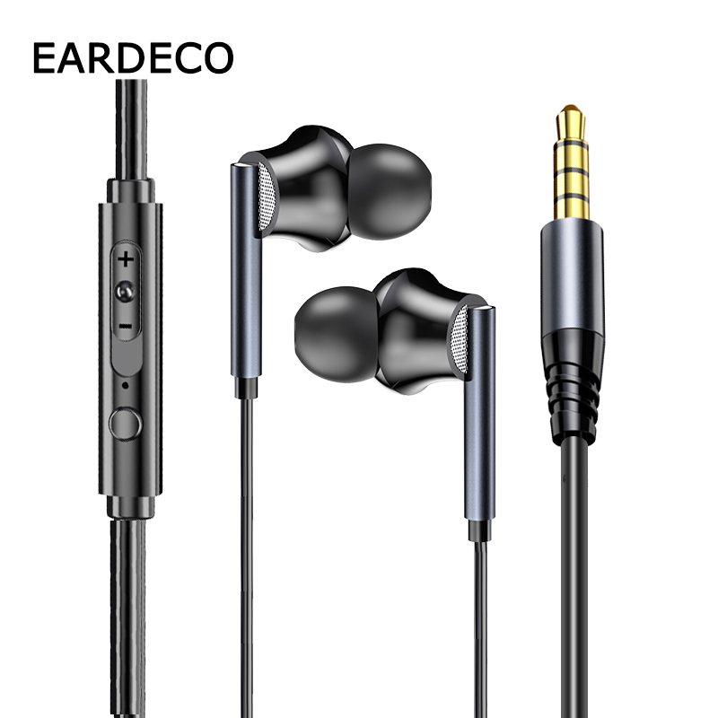 Audiophile Headphone Wired - EARDECO 3.5mm Wired Headphones with Microphone