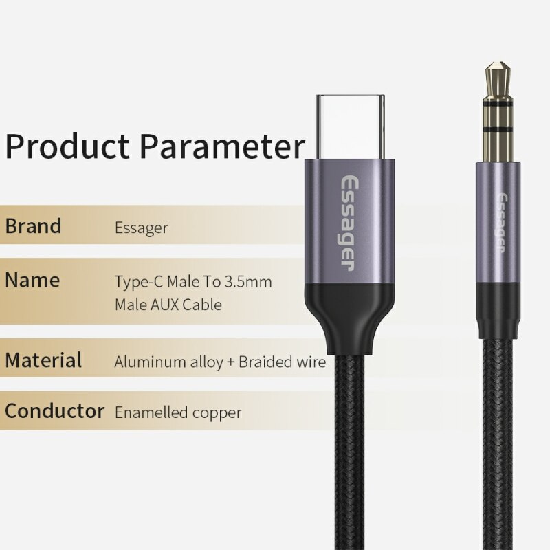 Essager Usb C To 3.5mm Aux Jac - Earphone Splitter Jack review and price
