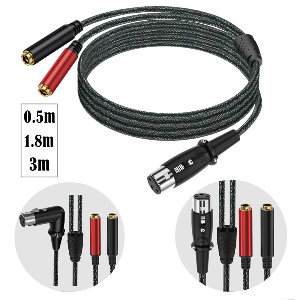 3Pin XLR Female To Dual 6.35mm - Earphone Splitter Jack review and price
