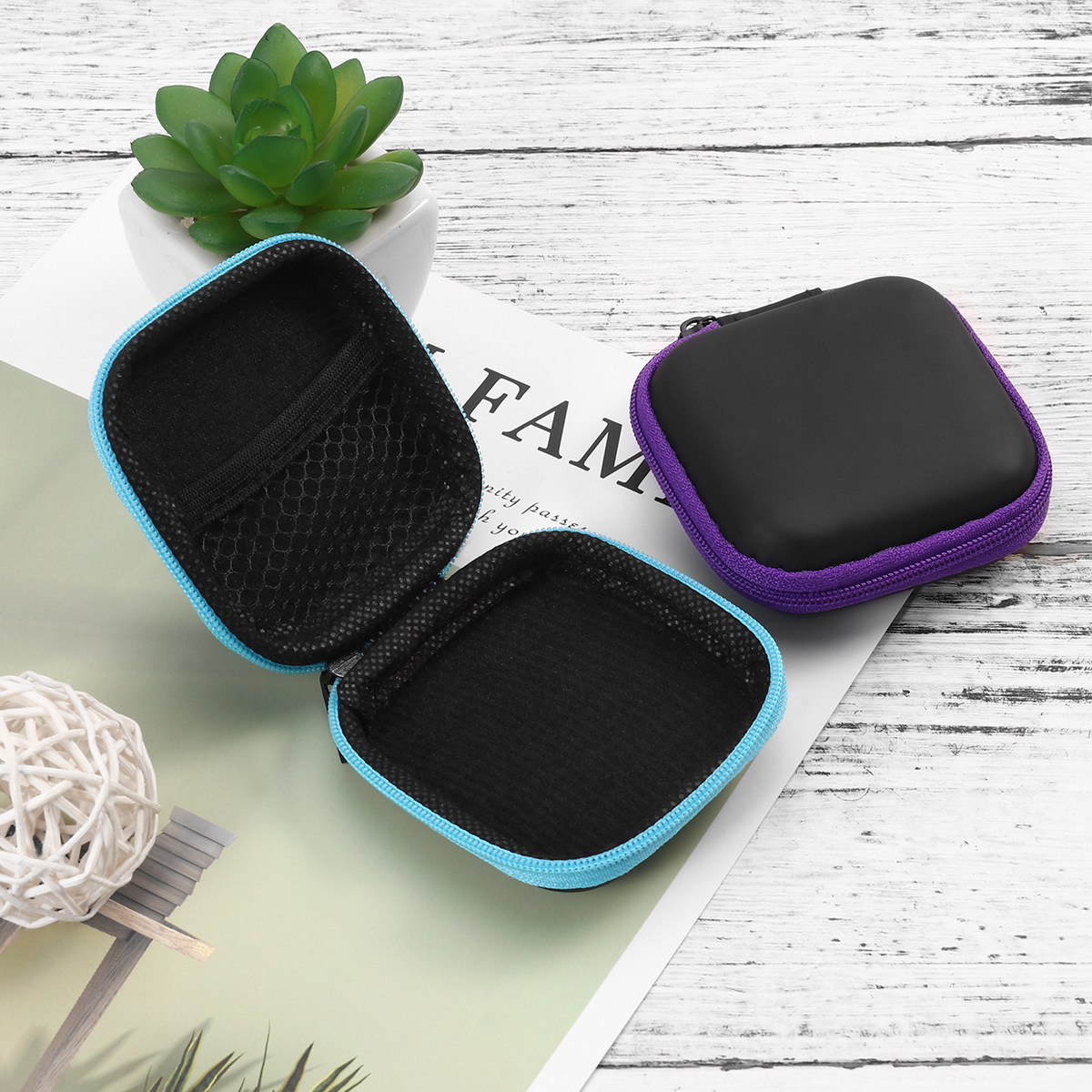 5Pcs Mini Earphone Storage Box - Headphone Case Hard review and price
