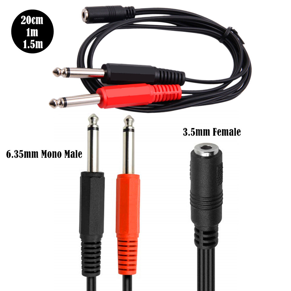 6.35 Mm Male To 2 6.35 Mm 3.5m - Audio Splitter Y review and price
