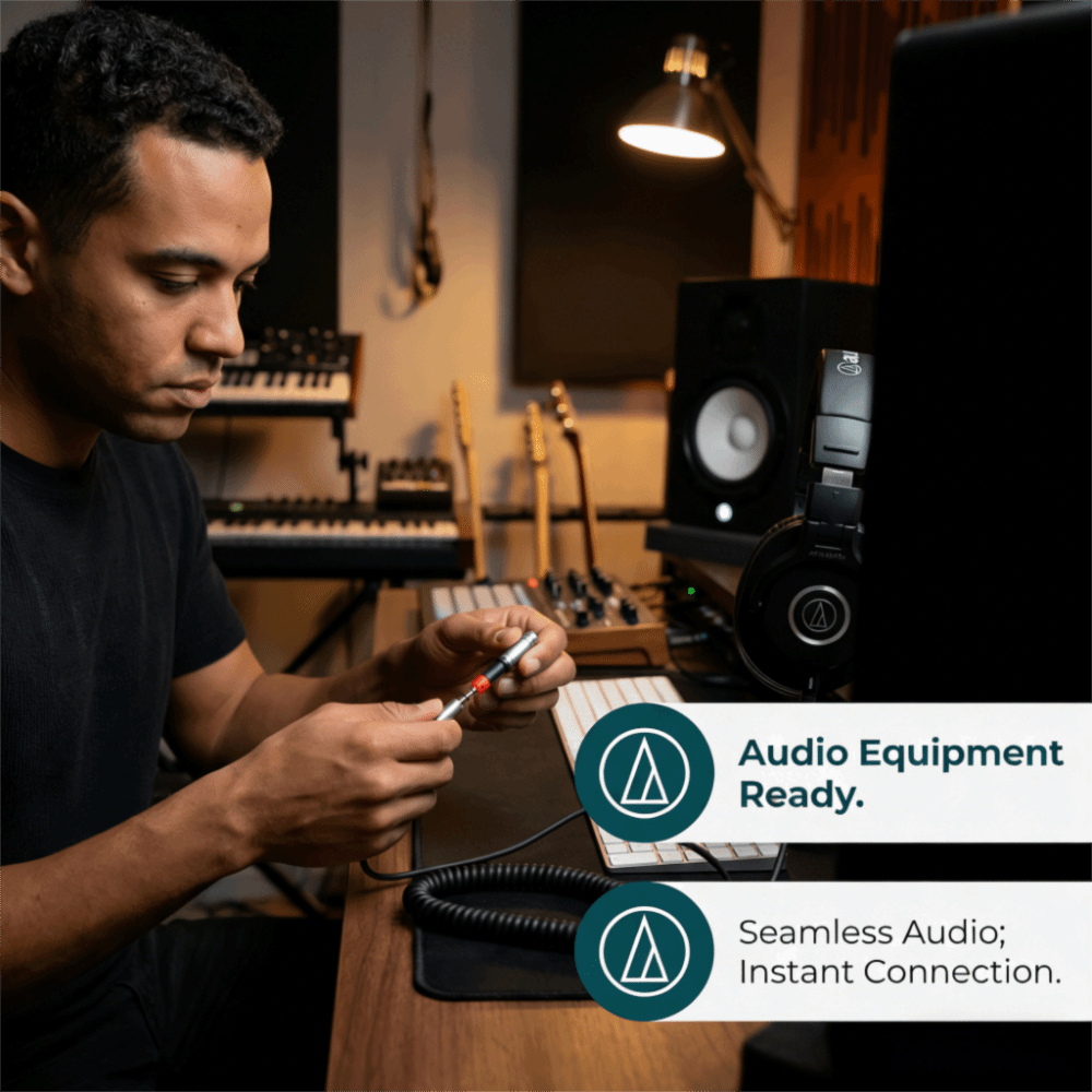 Plug and Play 2.5mm to 3.5mm A - Audio Technica Headphone Ath-M50X review and price