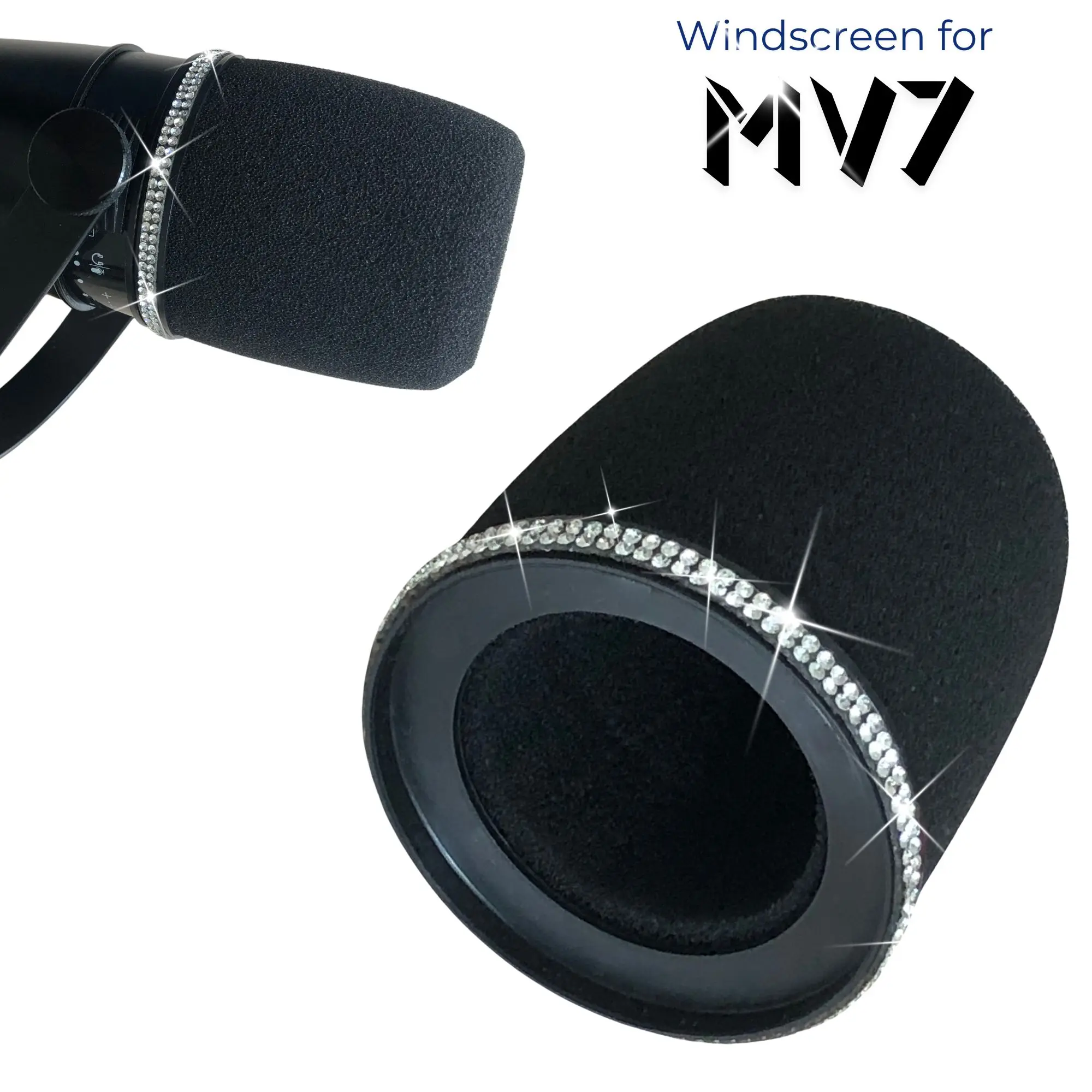 Sparkly MV7 Foam Pop Filter fo - Shure Mic Mv7 review and price
