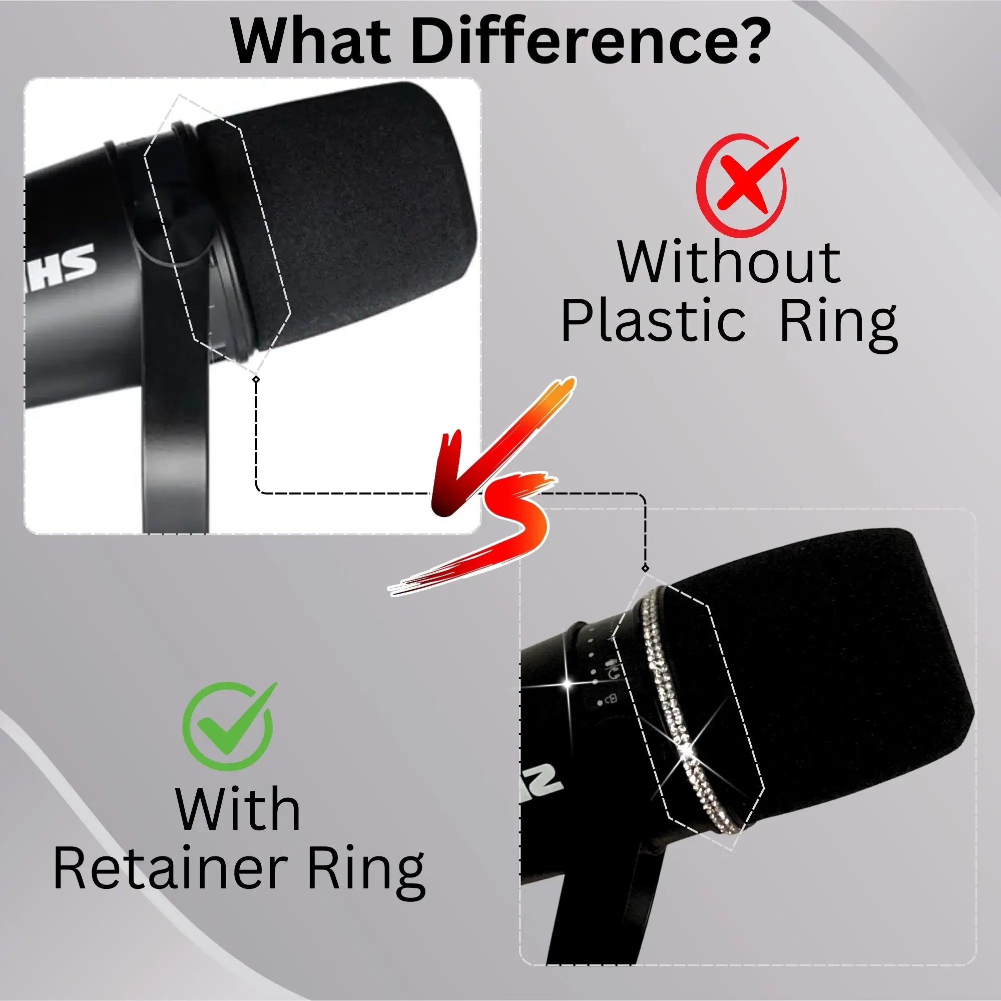 Sparkly MV7 Foam Pop Filter fo - Shure Mic Mv7 review and price