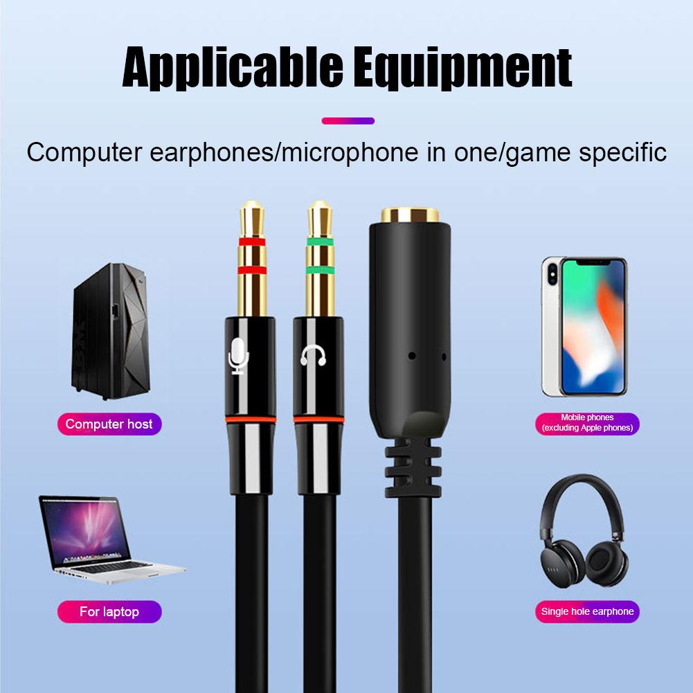 Headphone Microphone Audio Con - Audio Splitter Y review and price